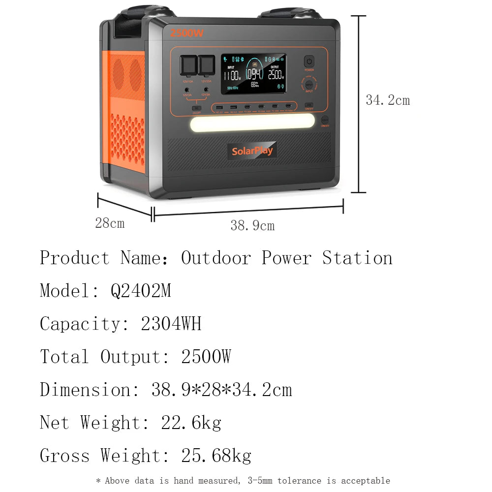SOLARPLAY  Portable Power Station Solar Generator