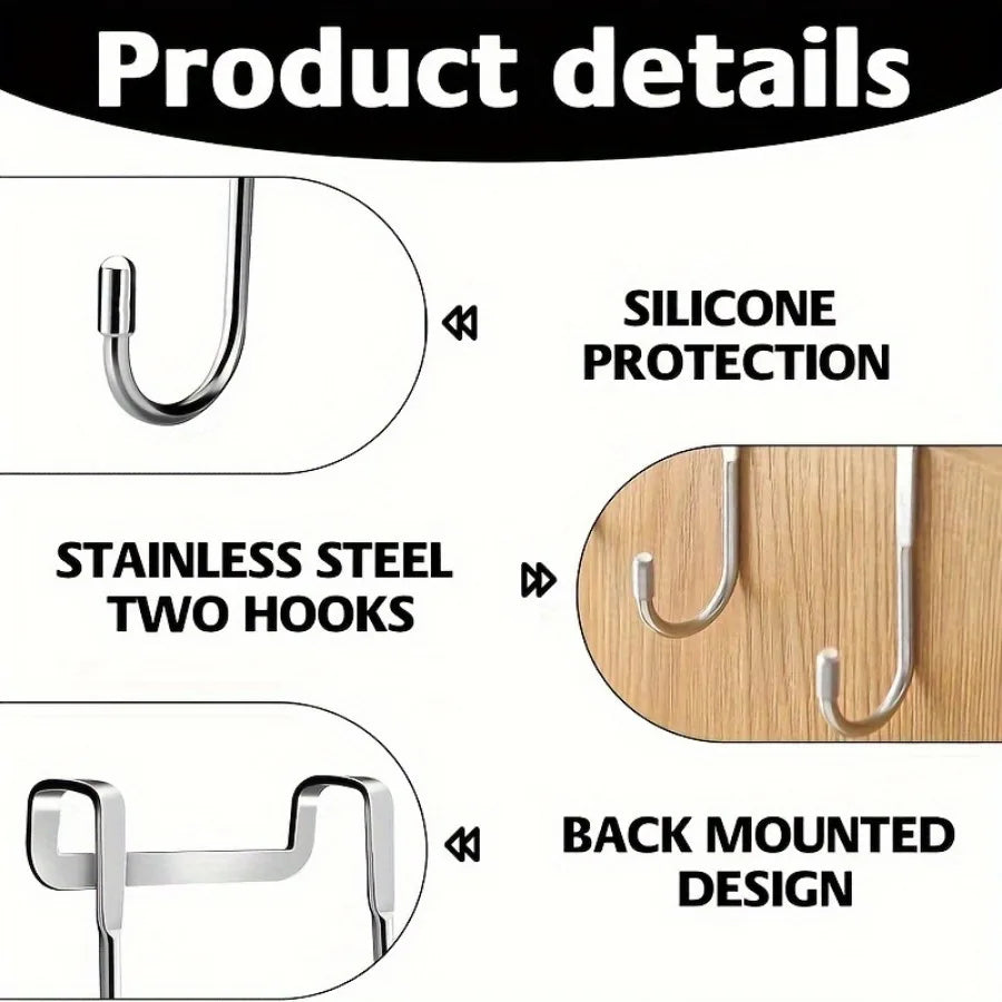 1 Piece Silver Metal Seamless Hook,
