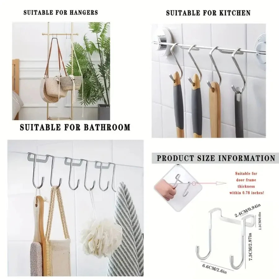 1 Piece Silver Metal Seamless Hook,