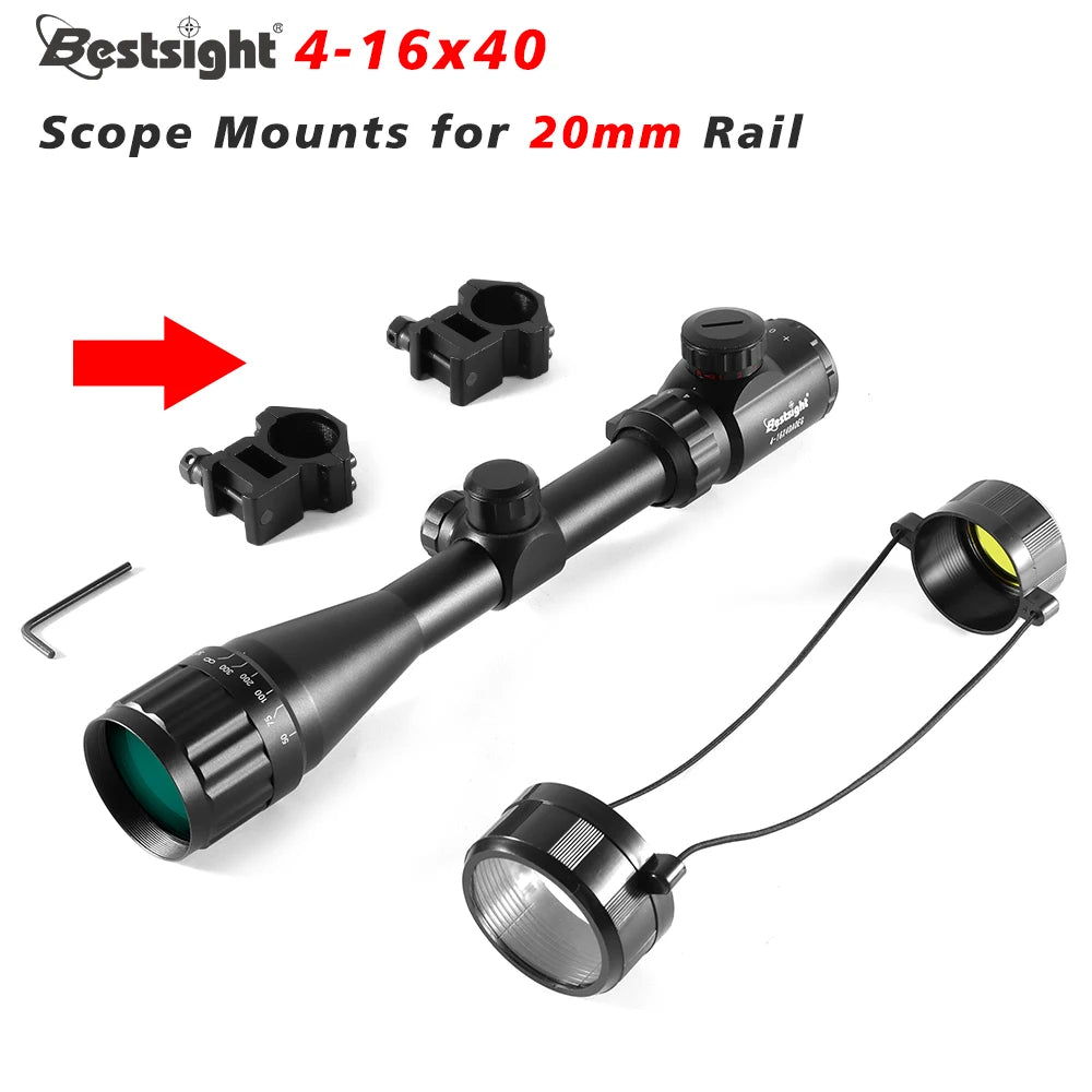 16X40 AOE Optics Hunting Riflescope Red&Green Dot