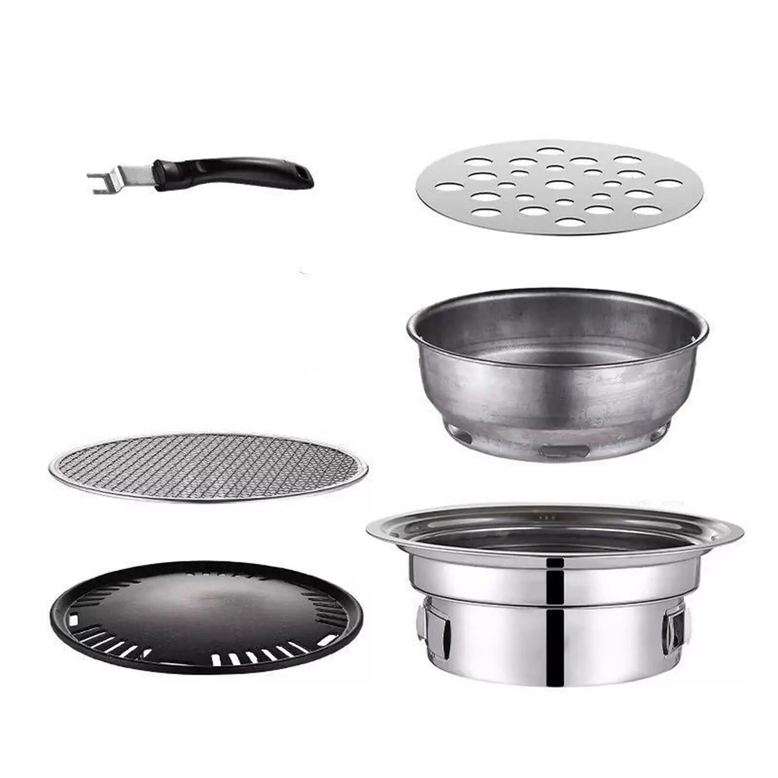 Korean Style Table Charcoal Portable BBQ Grill