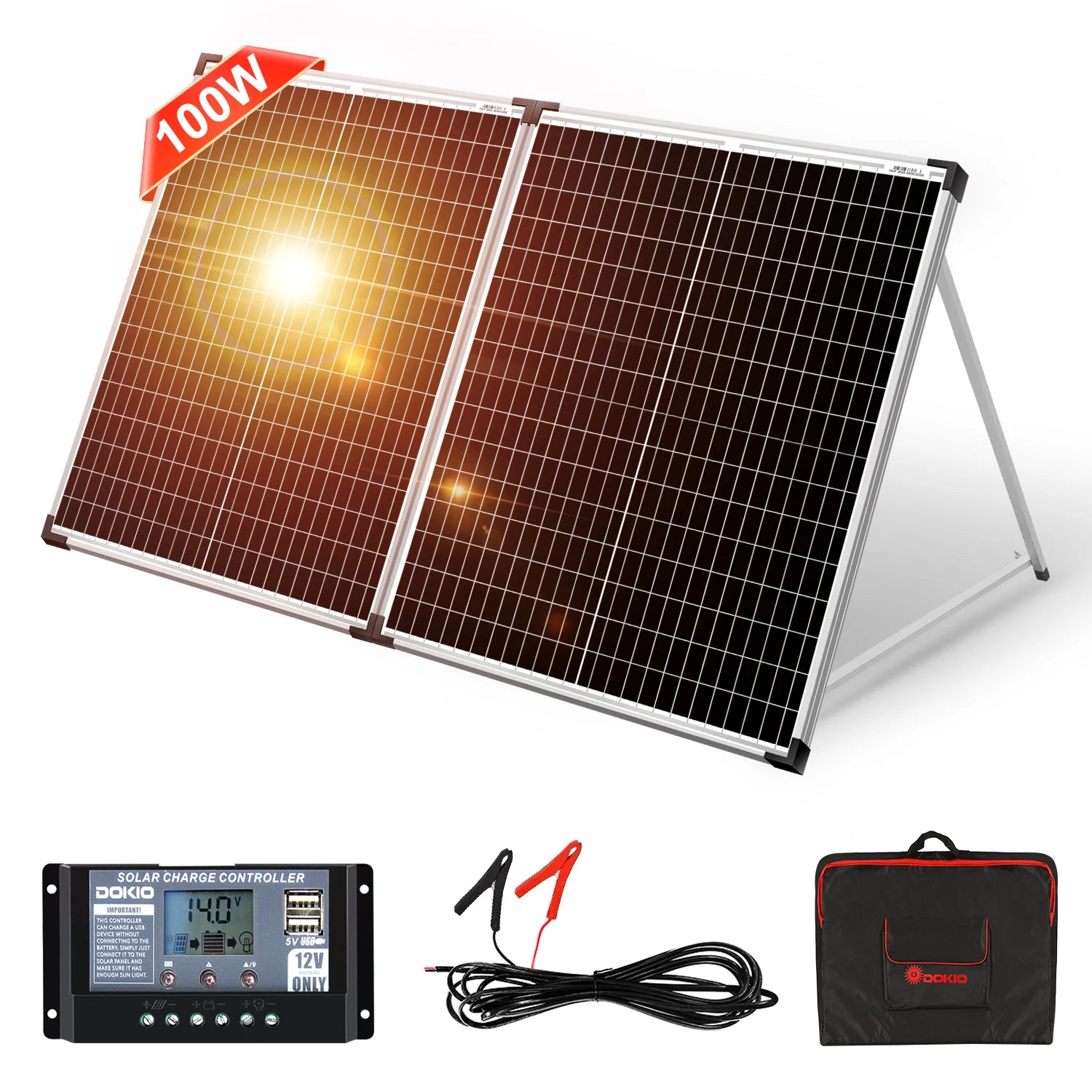 100W/160w/200w Solar Panel with 12V Controller Kit