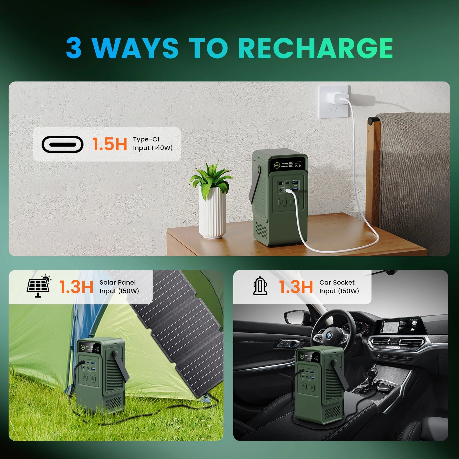 200W Power Station  Portable Charger Battery