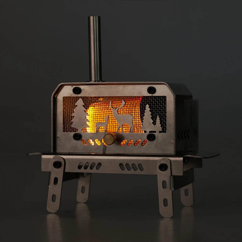 Outdoor Firewood Stove with Chimney