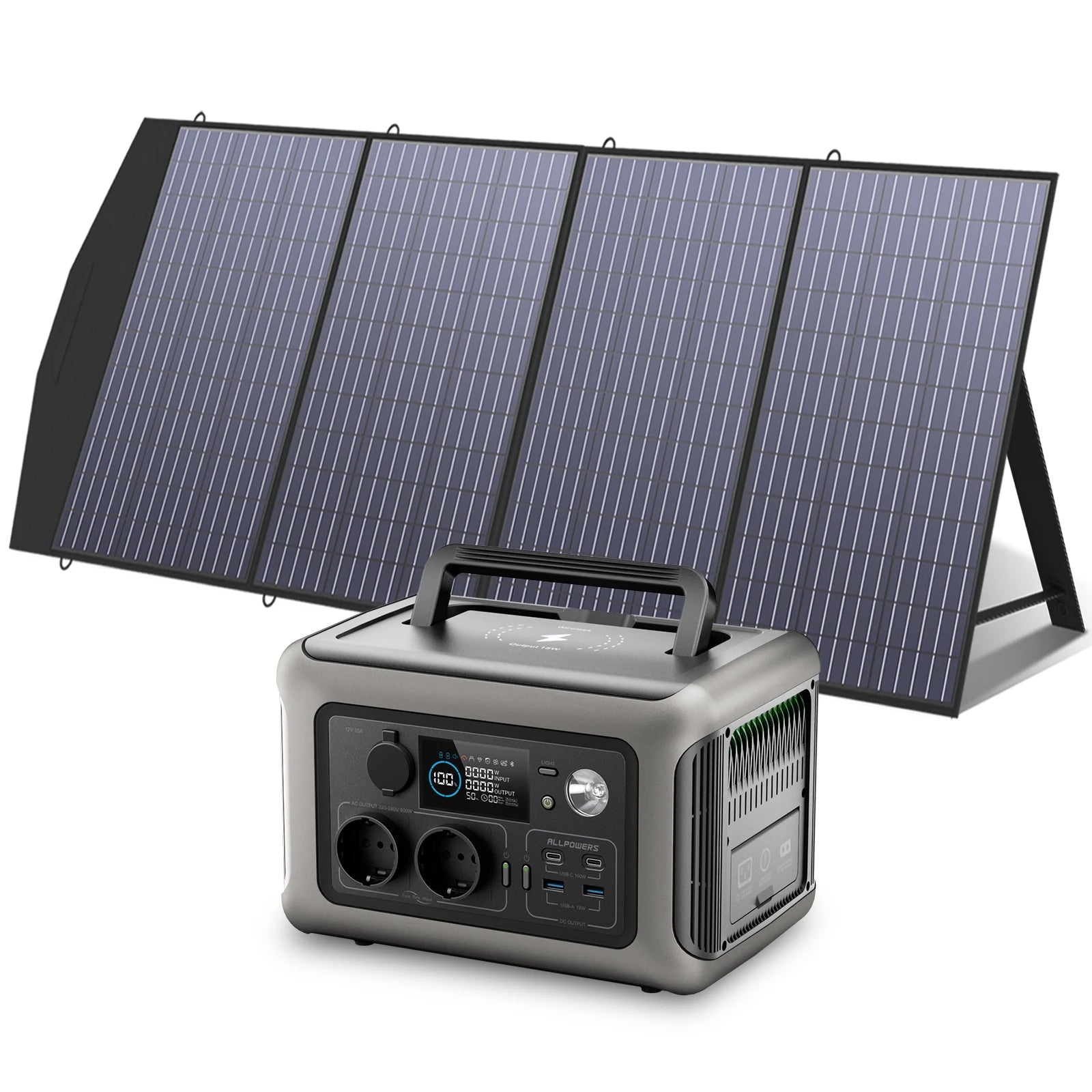 Portable Power station with 100W / 140W / 200W Solar panel