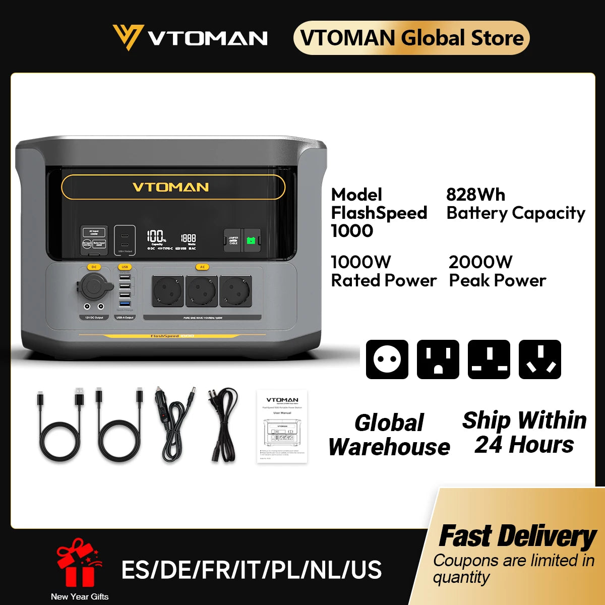 Portable Power Station 2000WLiFeP04 Battery