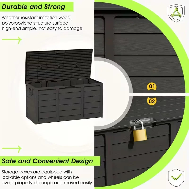 75 Gallon Large Outdoor  Box with Lockable Lid