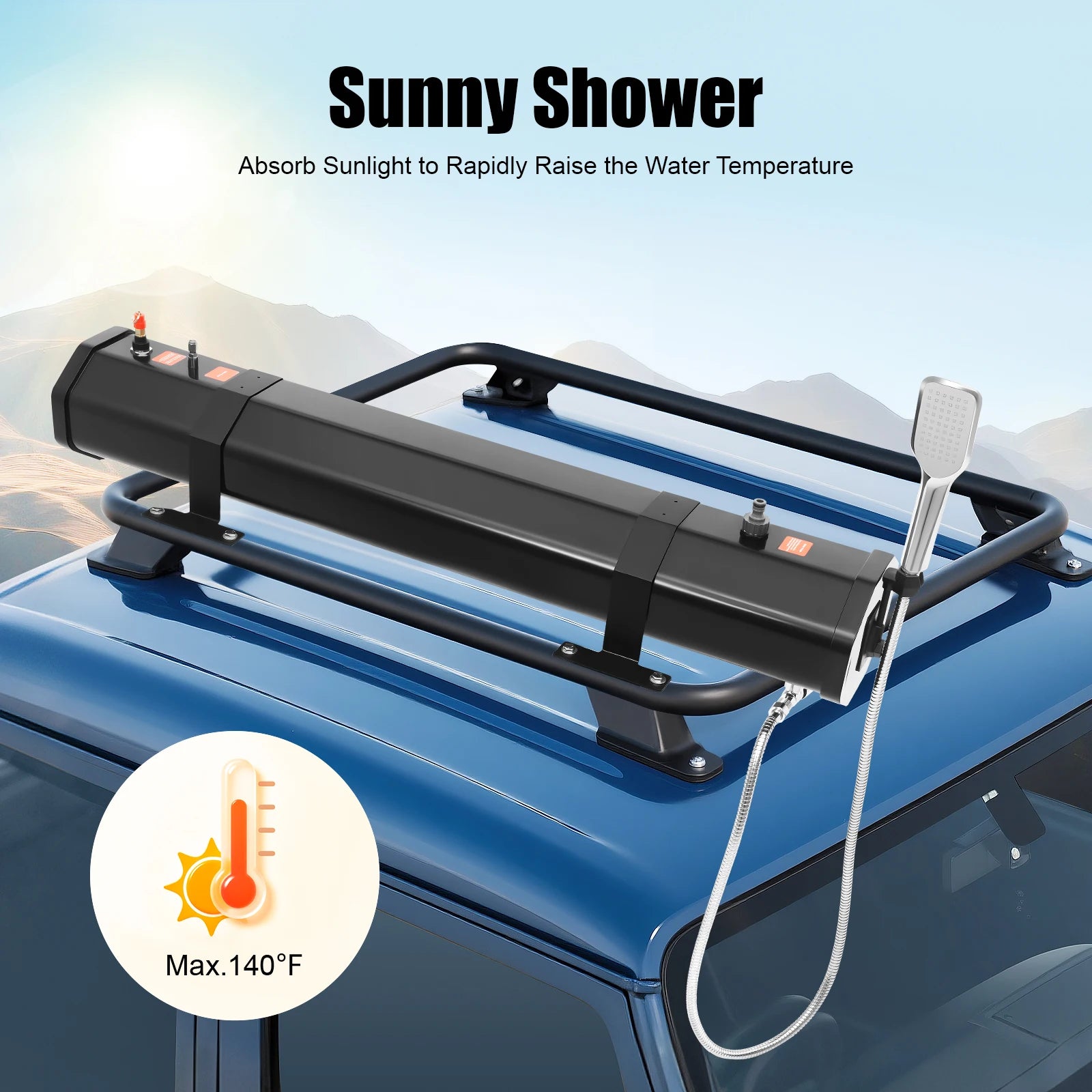 30L Portable Water Tank  Roof Rack Mount