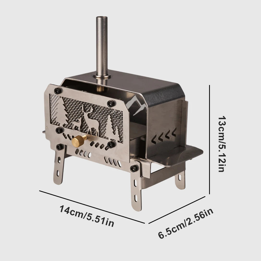 Outdoor Firewood Stove with Chimney