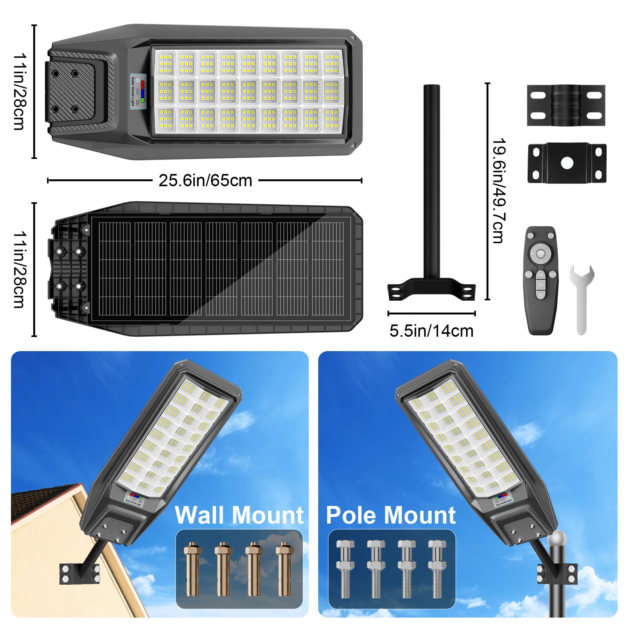 Outdoor waterproof solar light with motion sensor,