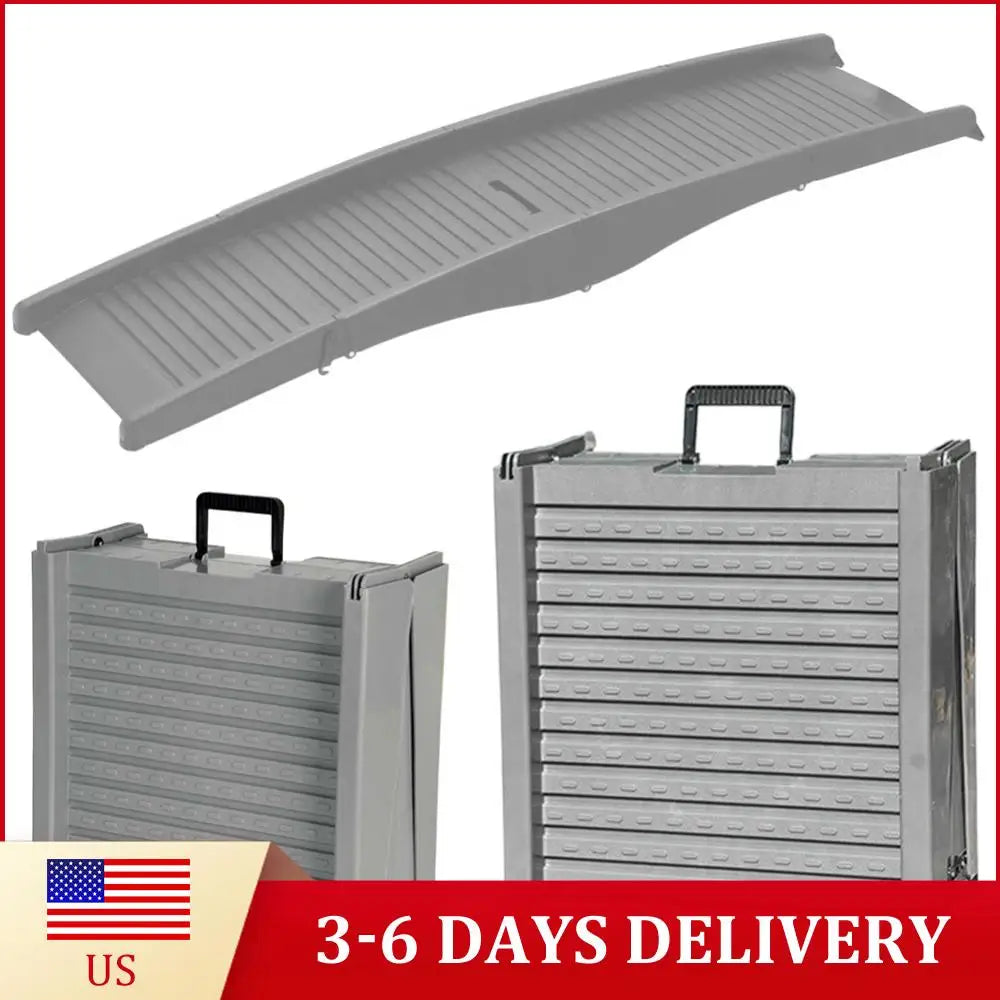 Folding Dog Ramp Non-Slip Rug Surface