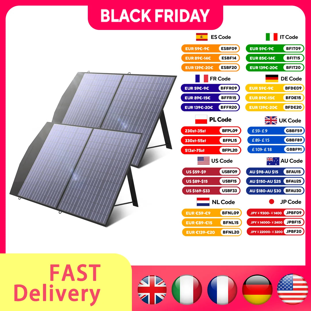 Foldable and Portable Solar Panel 100 / 200W