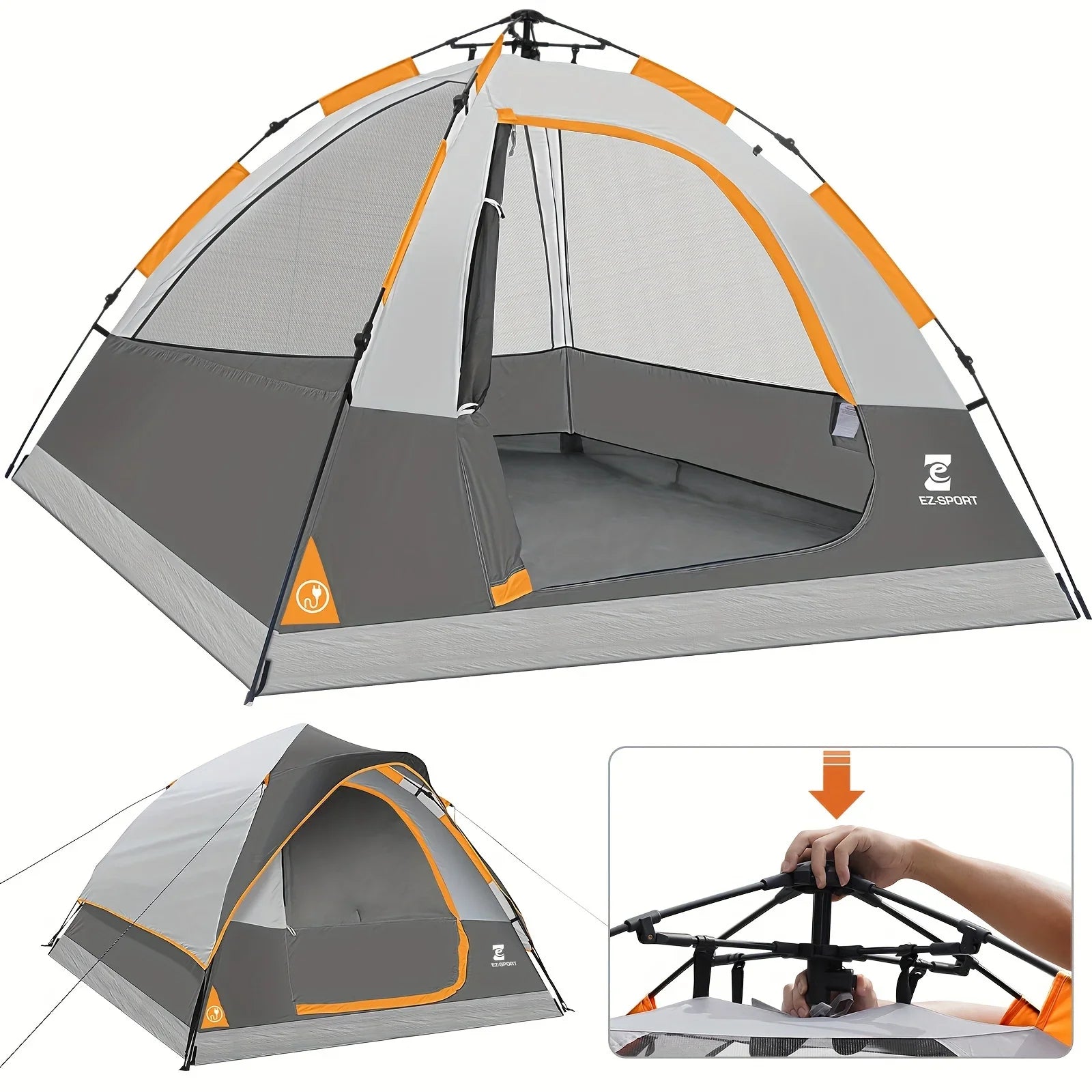 4 Person Instant Easy Set Up Tent with Removable Rain Fly