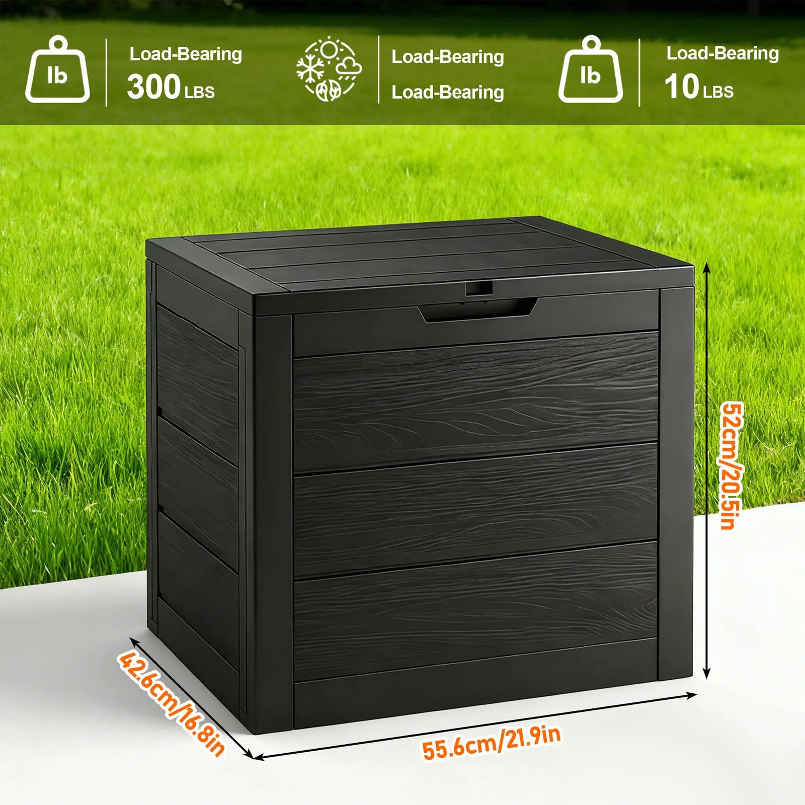 75 Gallon Large Outdoor  Box with Lockable Lid