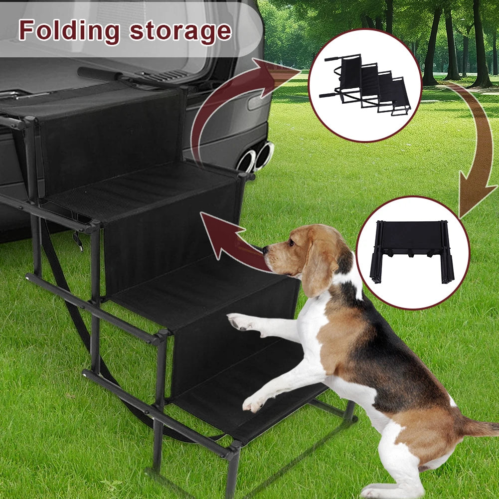 4 Steps Pet Ramp Foldable Dog  Ramp with Nonslip Surface