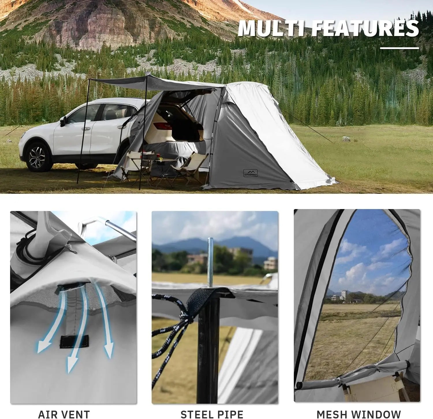 SUV Tent with Tailgate Shade Awning