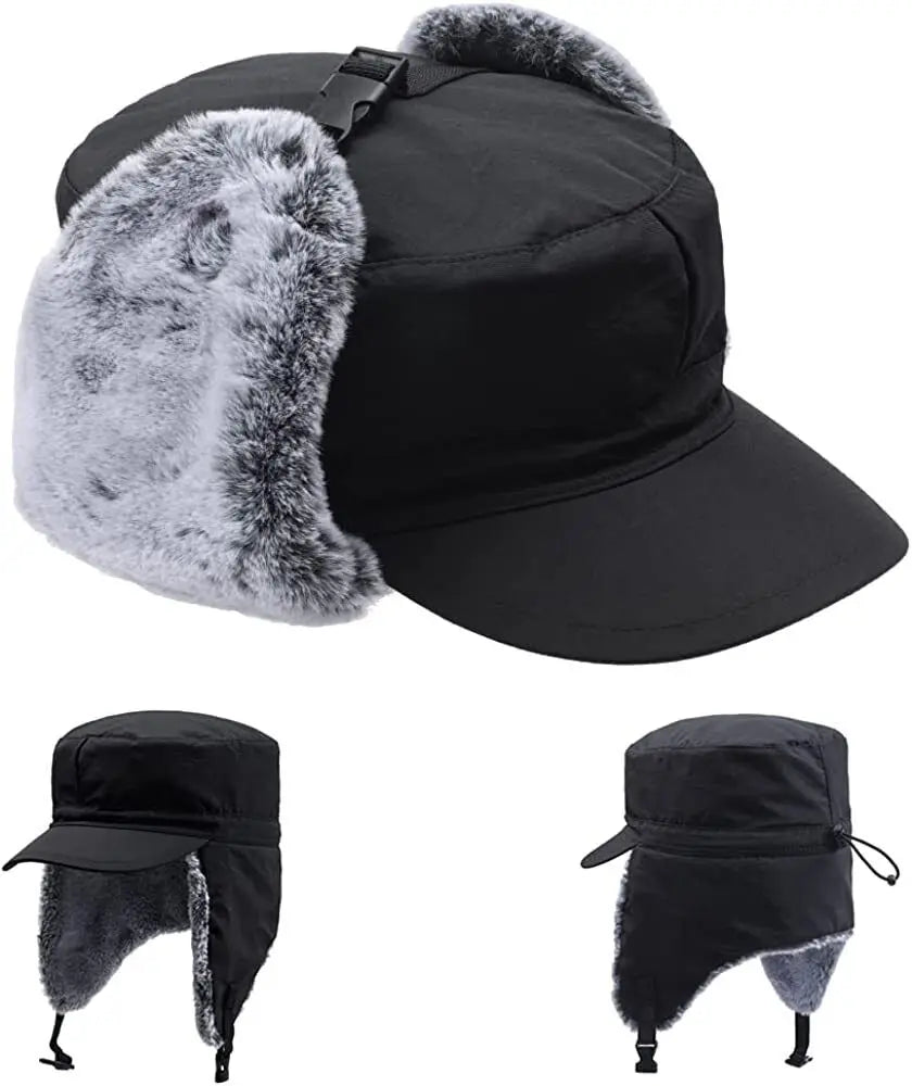 Warm Earflap Fleece  Hat for Men