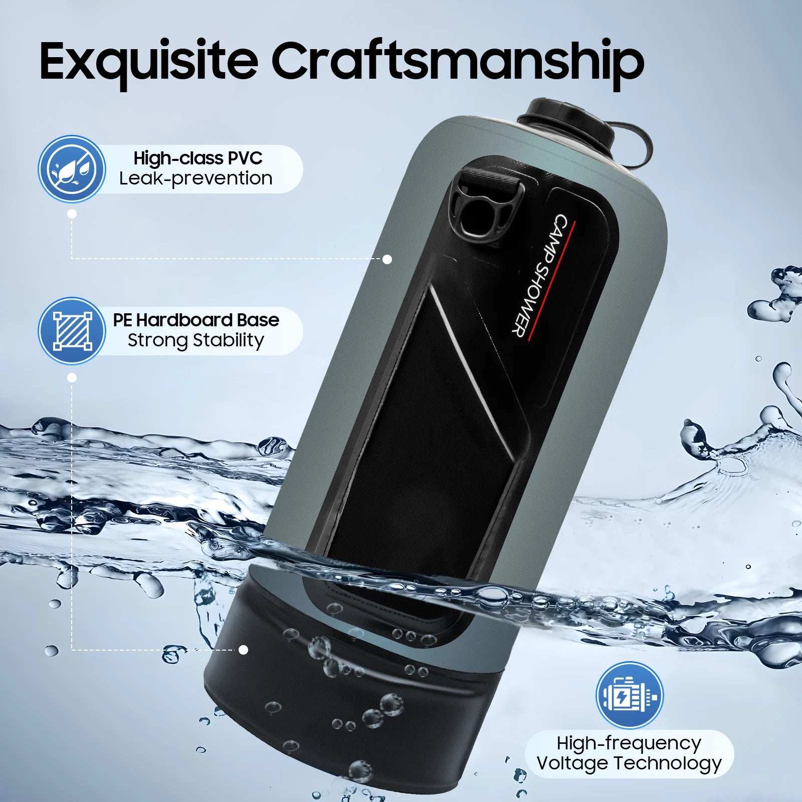 12L Camping Shower Solar