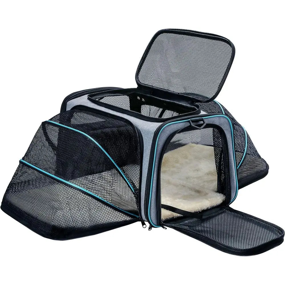 Cat Dog Carrier - Airline Approved Expandable Soft-Sided