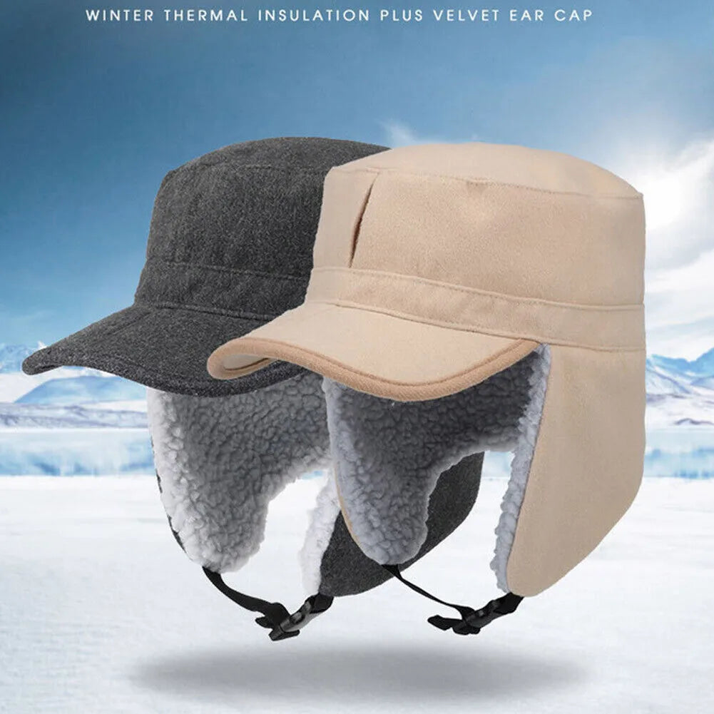 Warm Earflap Fleece  Hat for Men