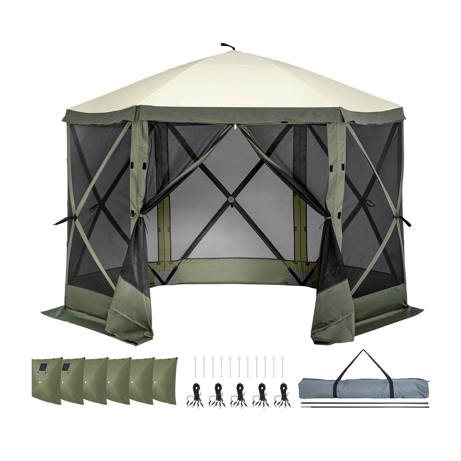 Pop-Up Screen Tent 6 Sided Canopy
