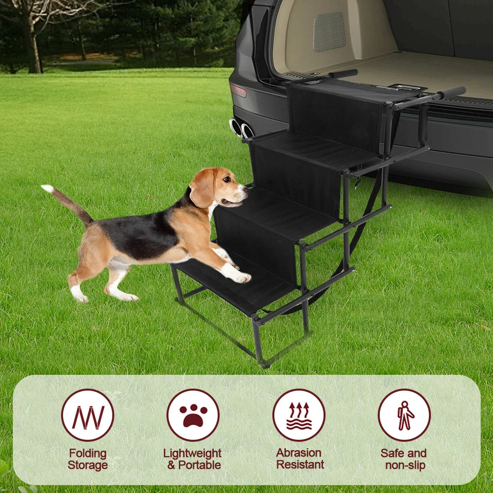 4 Steps Pet Ramp Foldable Dog  Ramp with Nonslip Surface