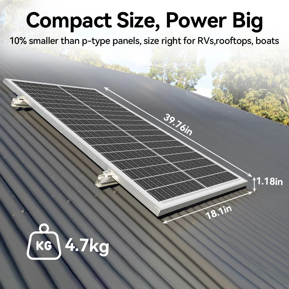 RVPOZWER 100W 12.8V 12BB Solar Solar Panel