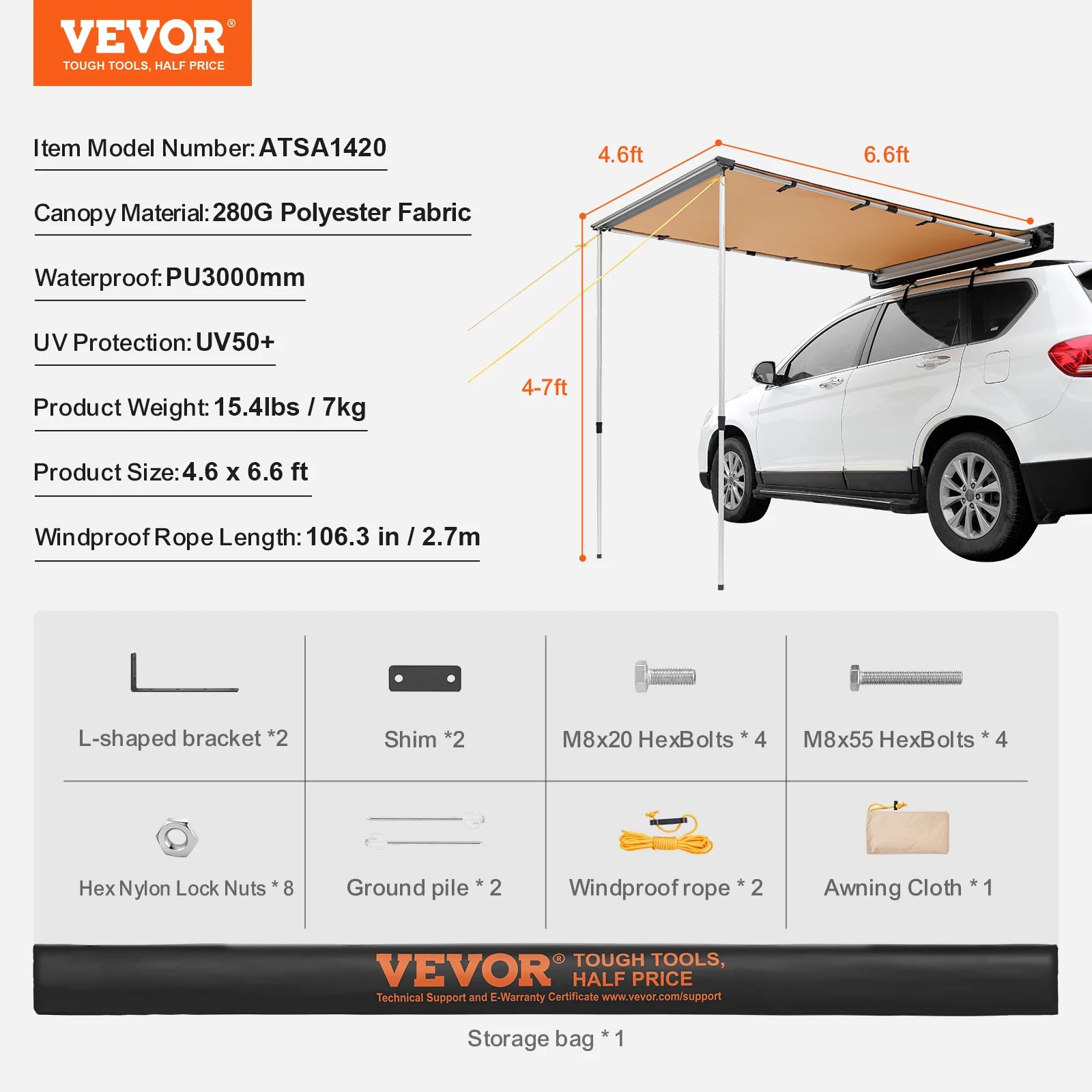 Retractable Car Side Awning