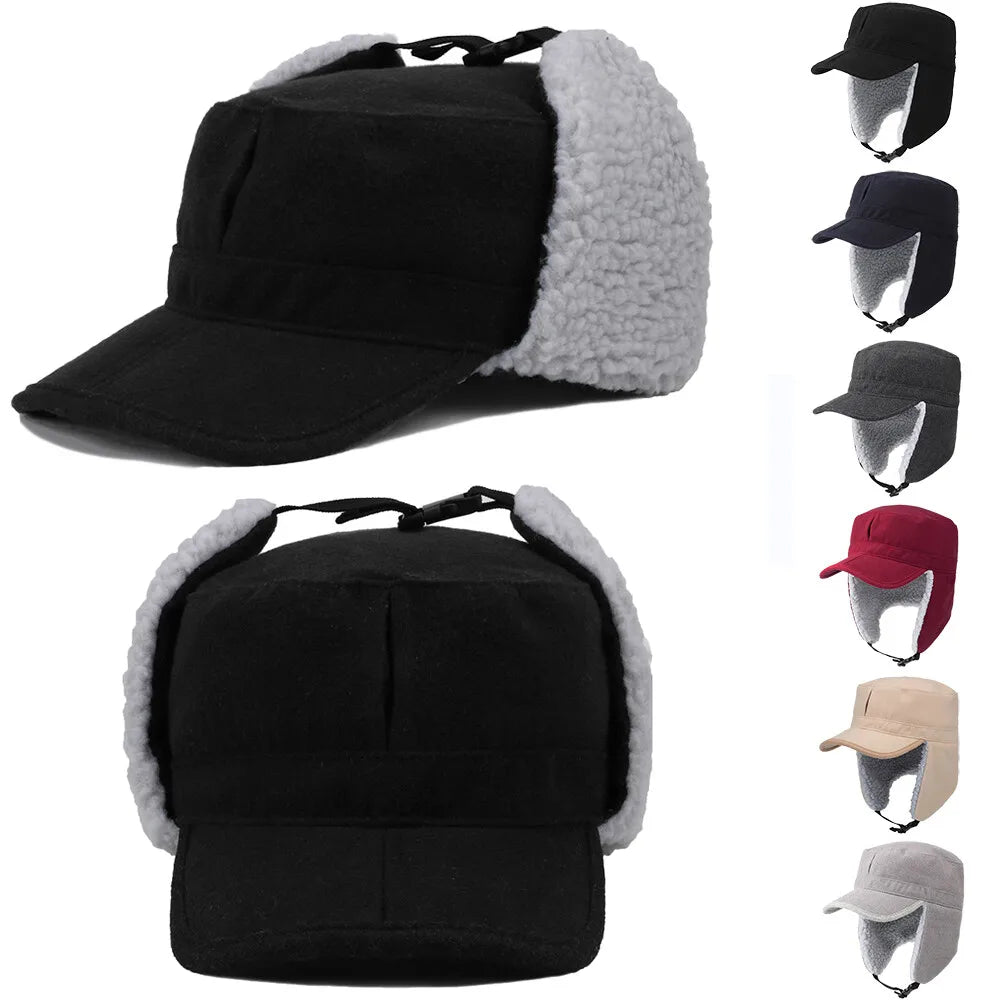 Warm Earflap Fleece  Hat for Men