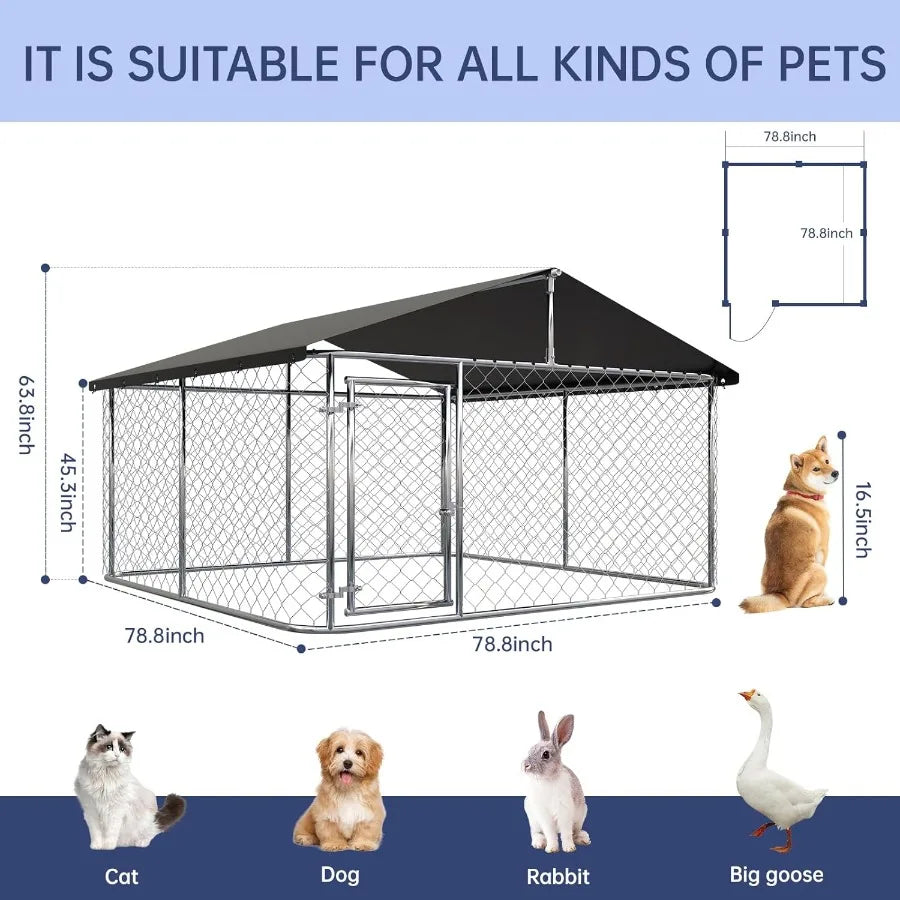 80x 80 Outdoor Dog Enclosure Heavy Duty Mesh