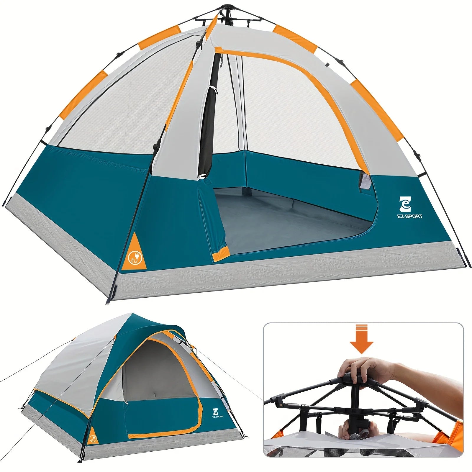 4 Person Instant Easy Set Up Tent with Removable Rain Fly