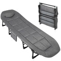Portable Folding Bed with Cushion and Pillow,