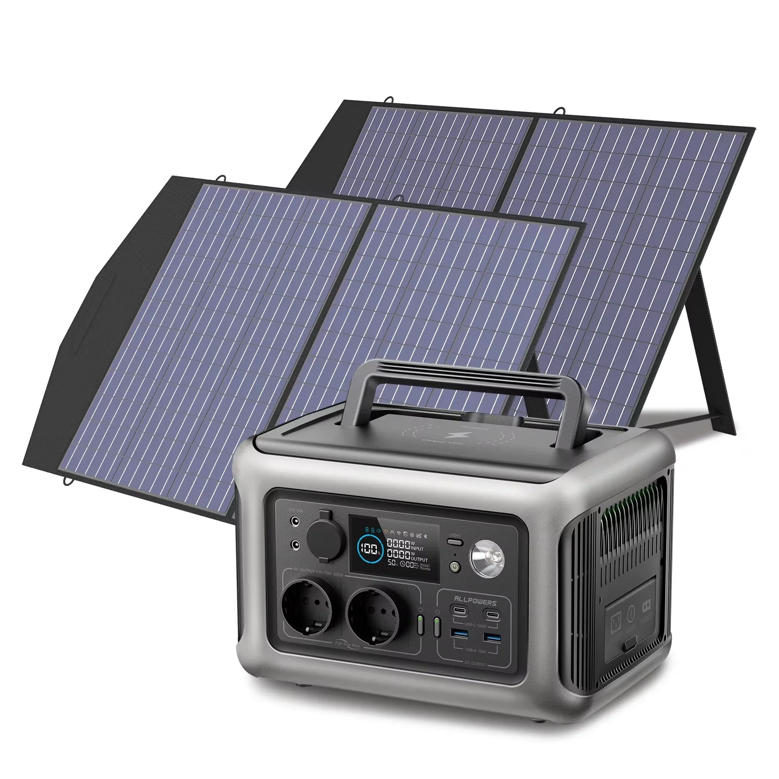 Portable Power station with 100W / 140W / 200W Solar panel