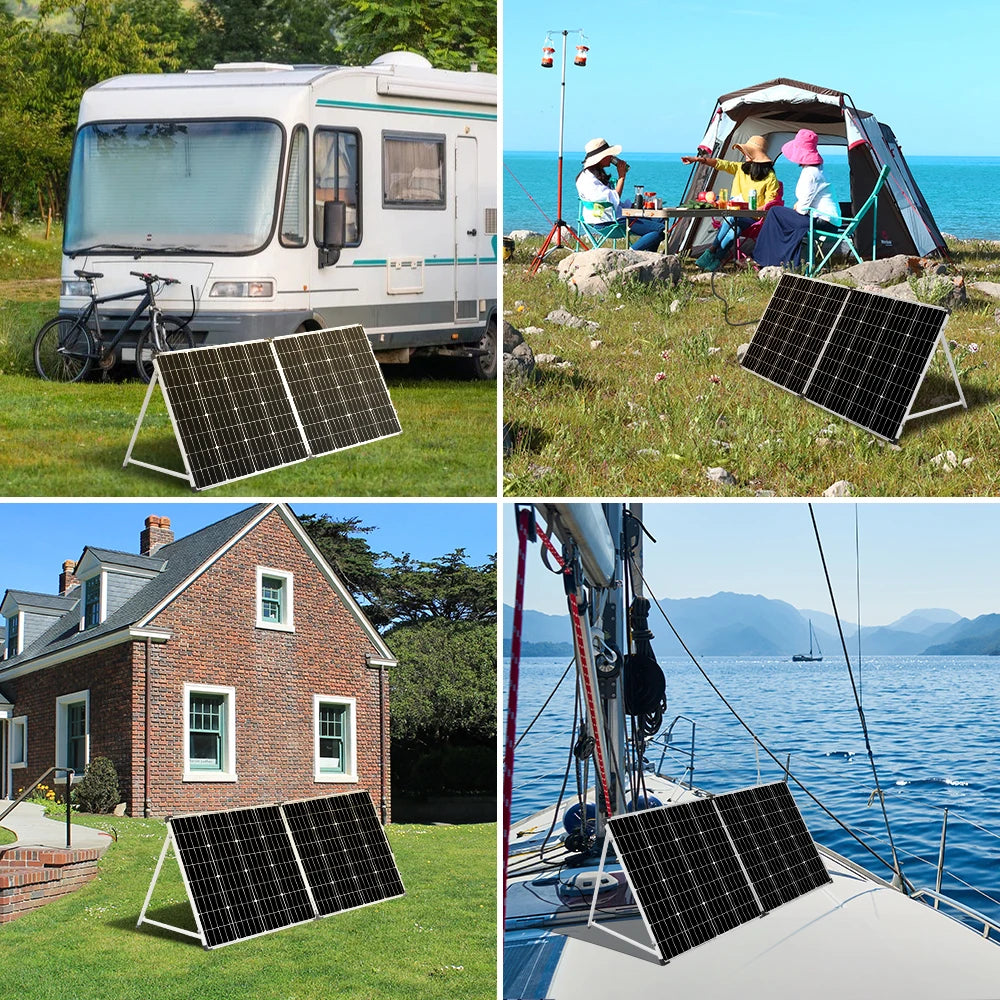 100W/160w/200w Solar Panel with 12V Controller Kit