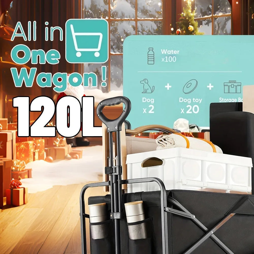 [Heavy Duty] Folding Wagon Cart