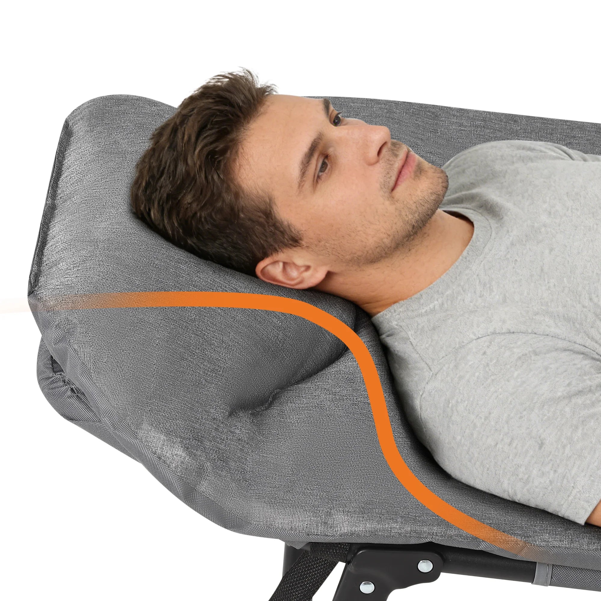 Portable Folding Bed with Cushion and Pillow,