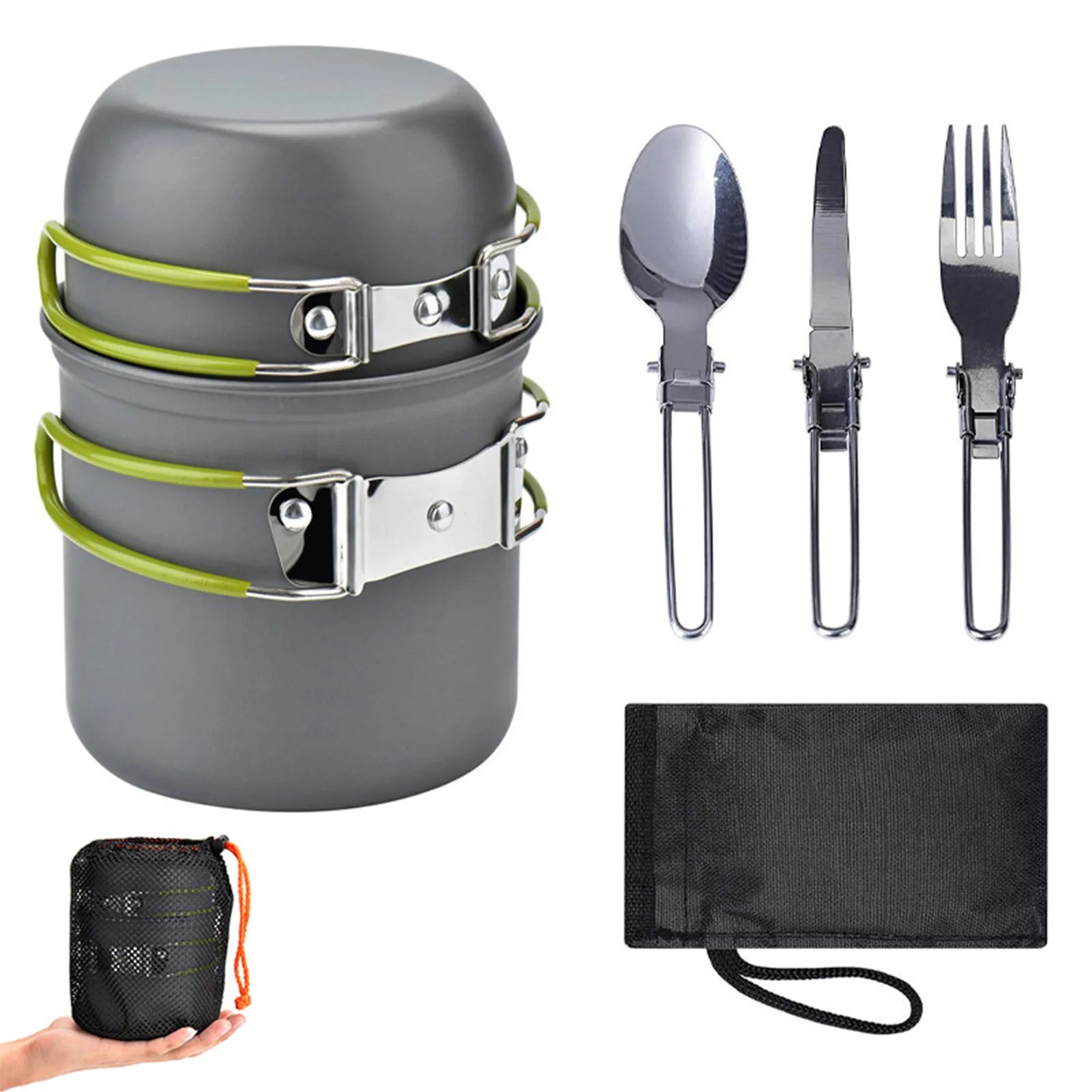 Portable Camping Cookware Set with Utensils