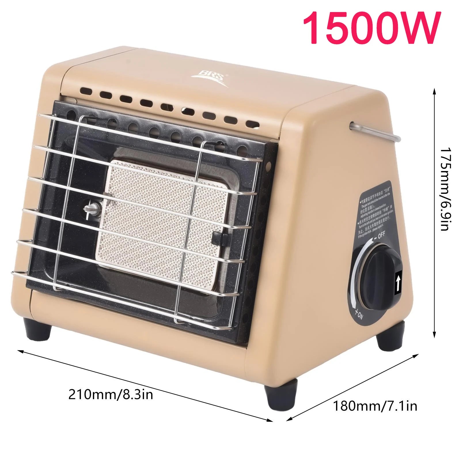 Outdoor Heater 1300W Portable Dual-Use Heating Stove Liquefied Gas