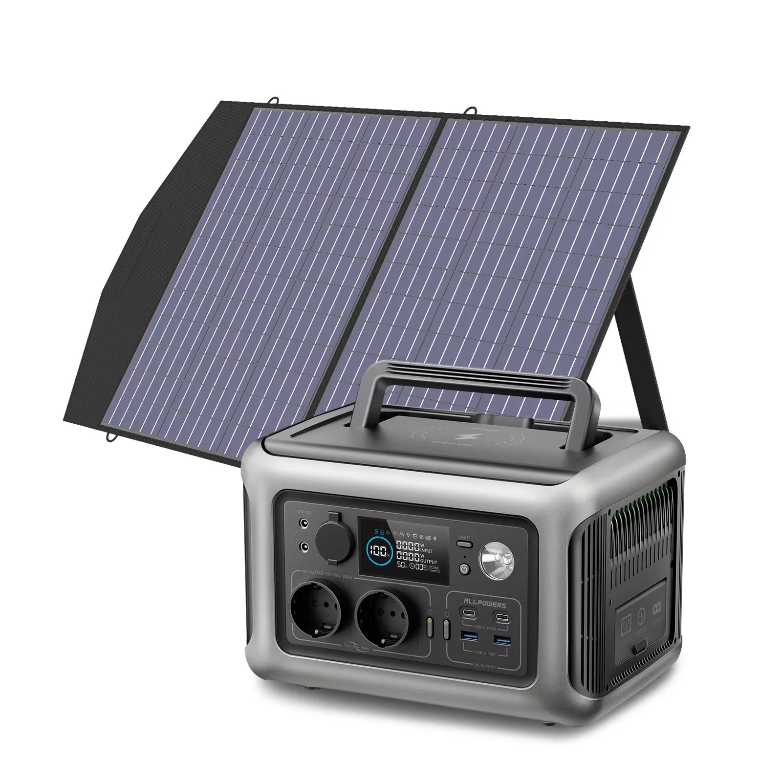 Portable Power station with 100W / 140W / 200W Solar panel