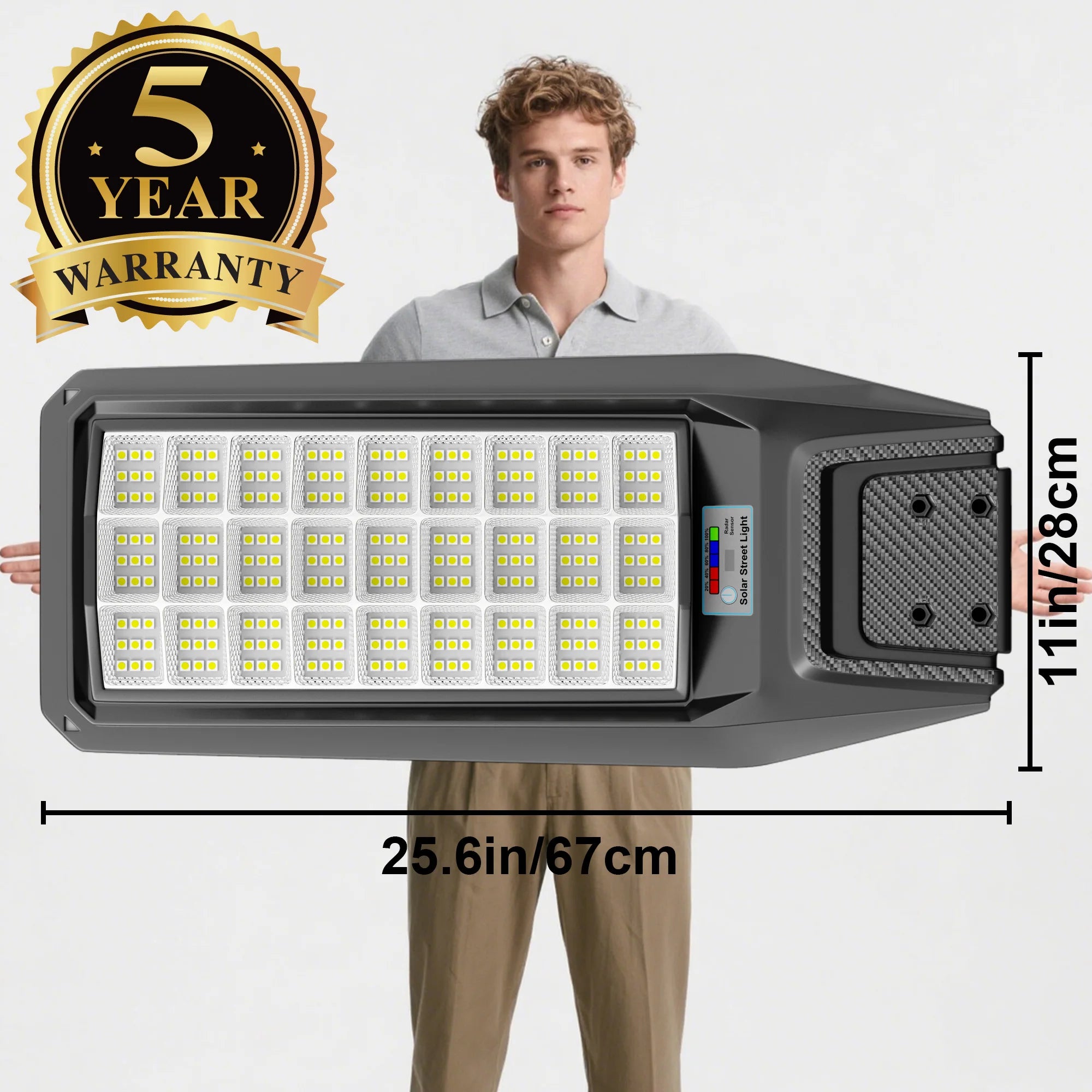 Outdoor waterproof solar light with motion sensor,