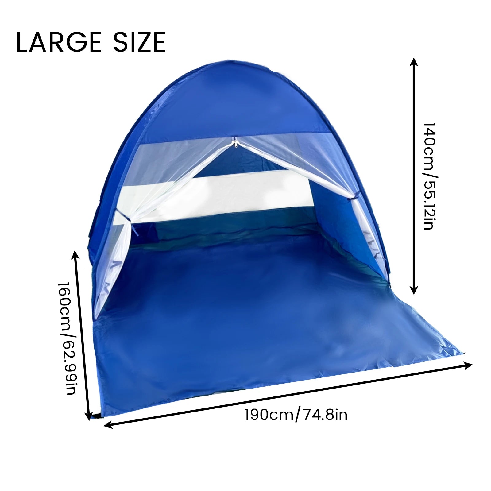 Pop-up beach tent, with handbag