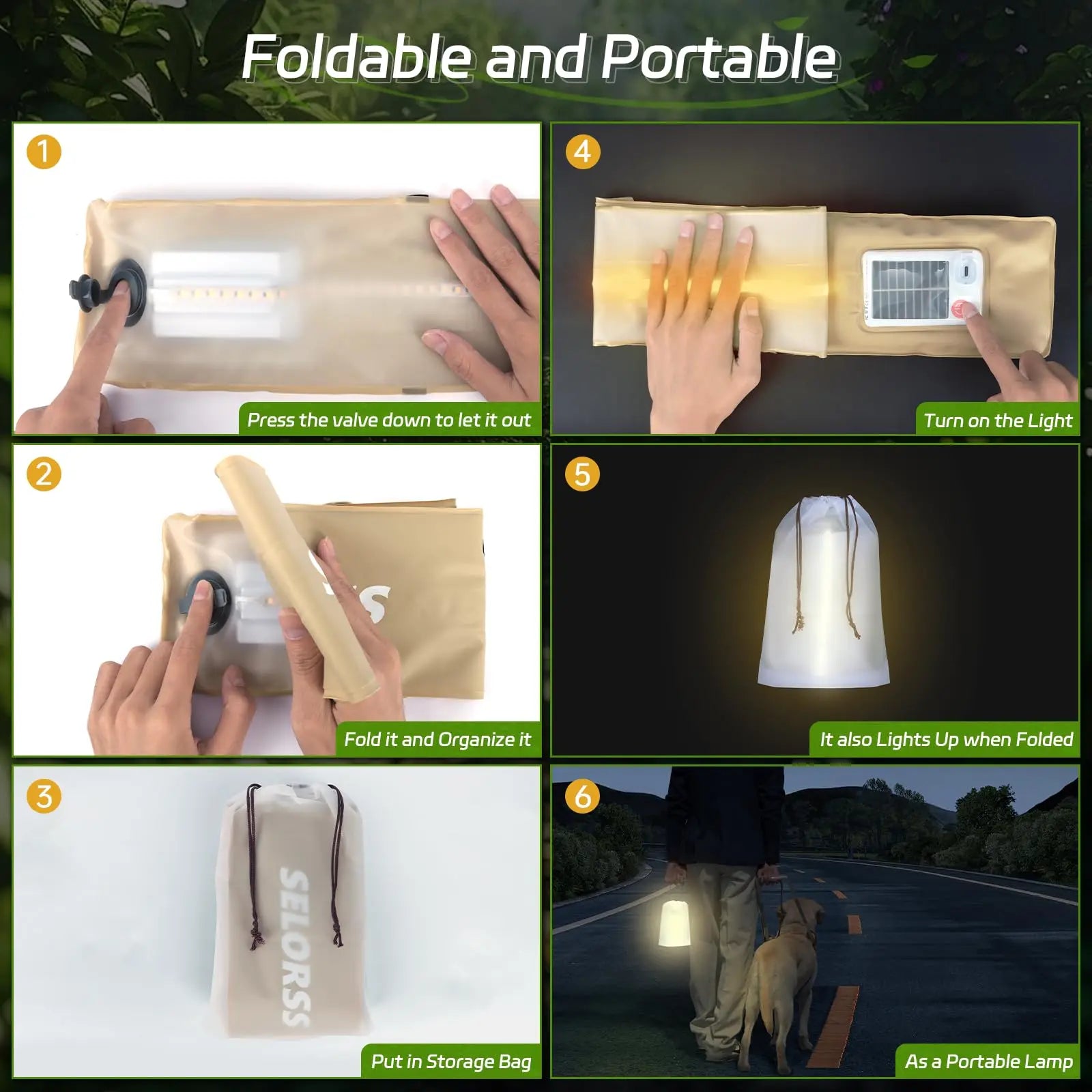SELORSS Solar Camping Lantern