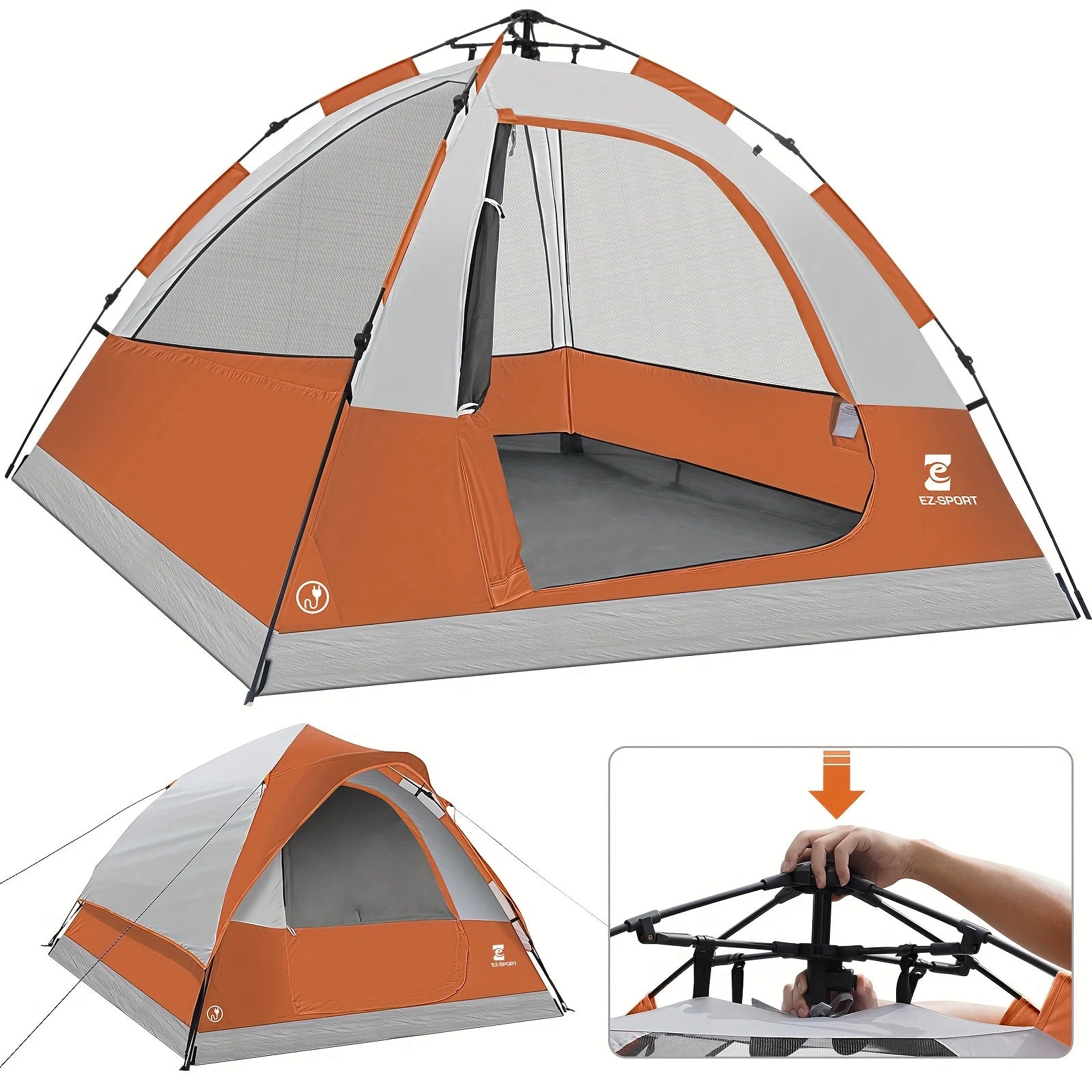 4 Person Instant Easy Set Up Tent with Removable Rain Fly