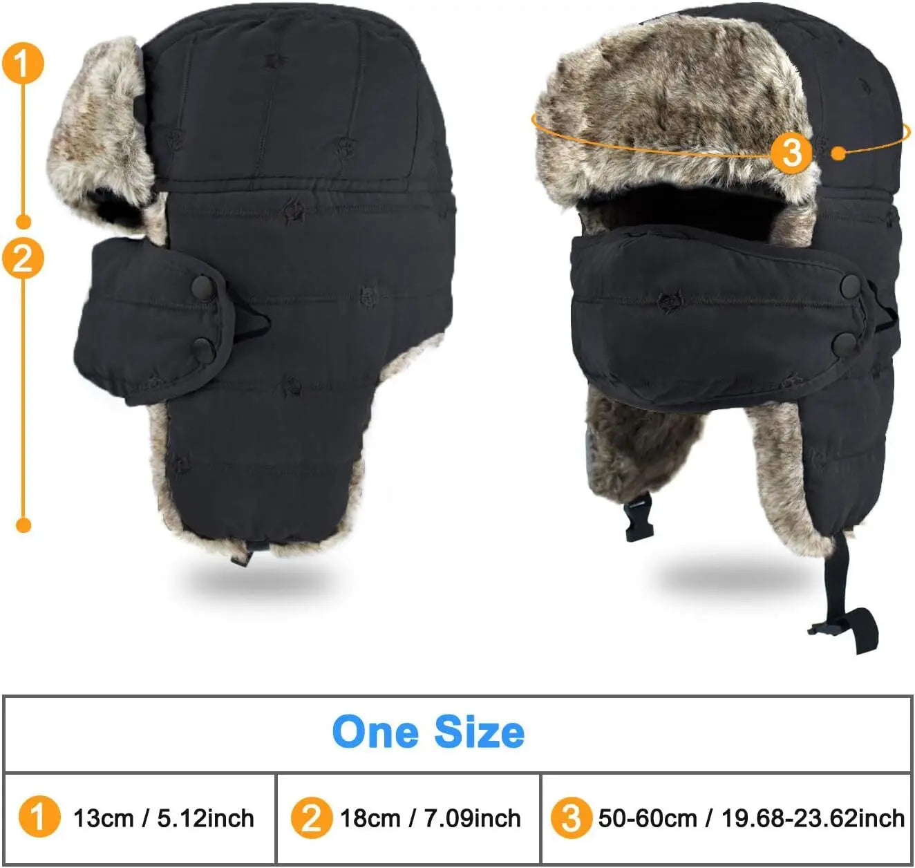 Winter Windproof Thermal Ear Flaps Cap