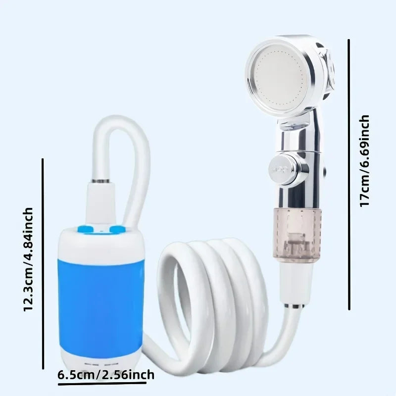 Portable USB Rechargeable  shower head,