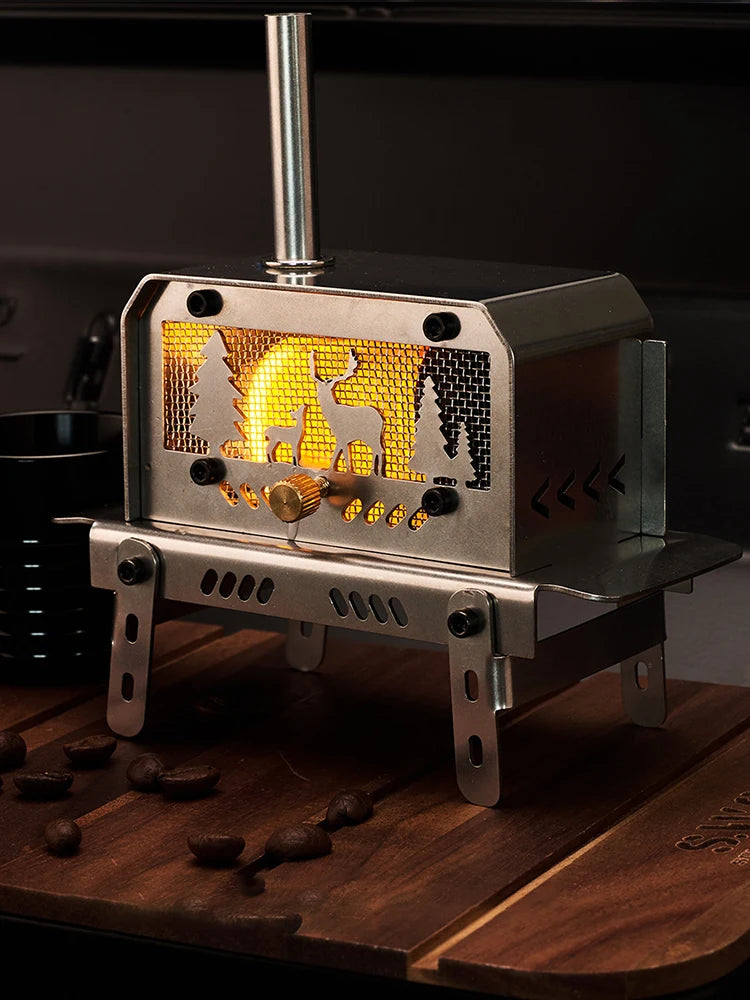 Outdoor Firewood Stove with Chimney