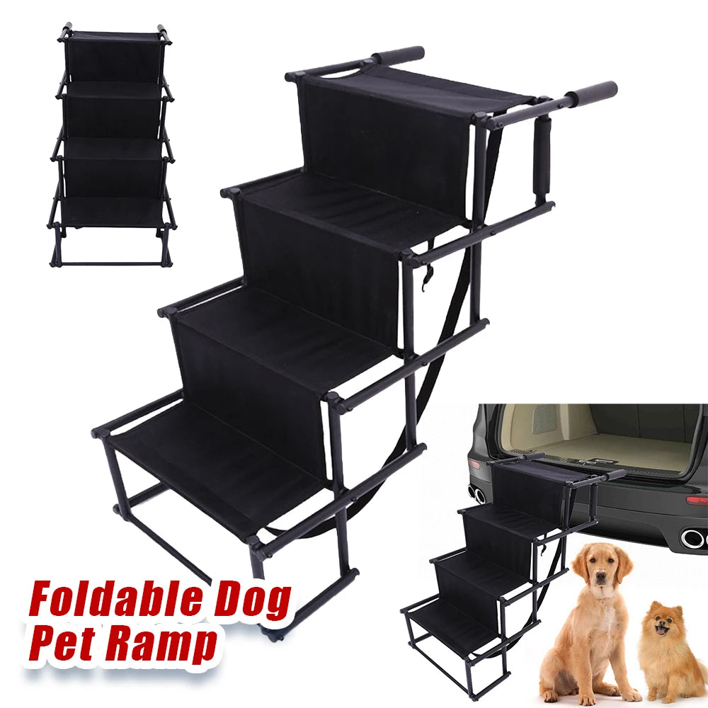 4 Steps Pet Ramp Foldable Dog  Ramp with Nonslip Surface