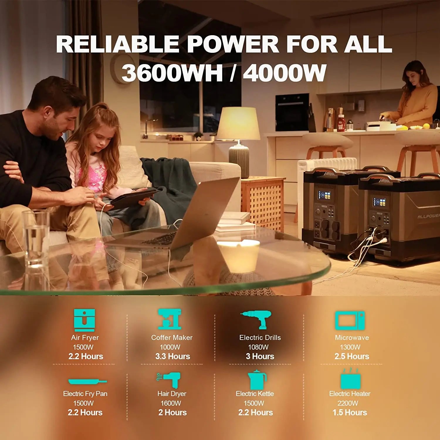 Power Station 4000W Portable Generator,