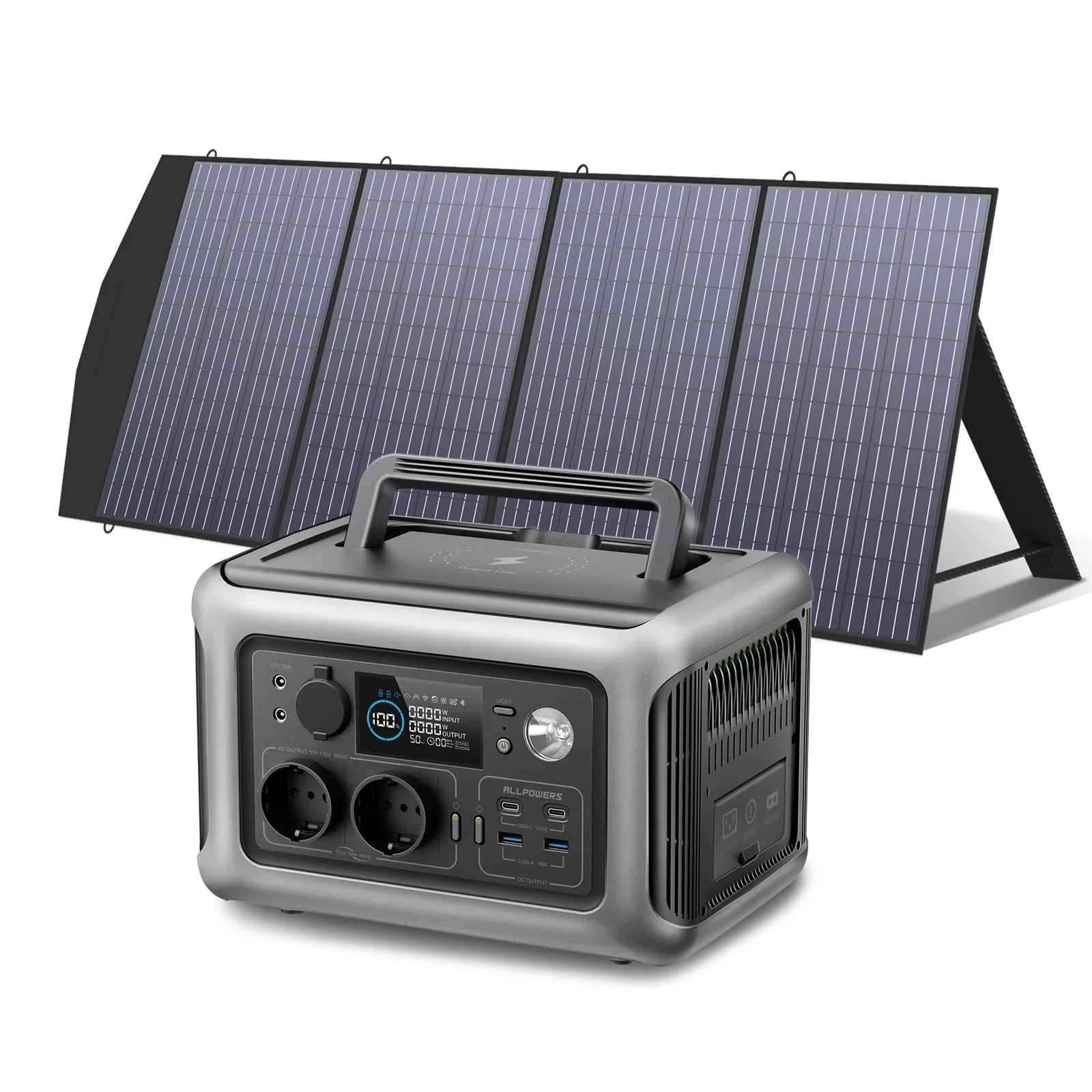 Portable Power station with 100W / 140W / 200W Solar panel