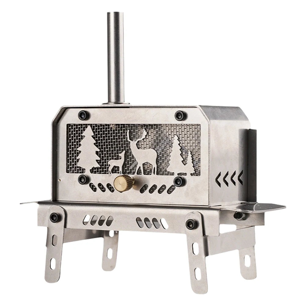 Outdoor Firewood Stove with Chimney